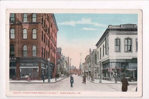 PA, Harrisburg - South Third - D08031 - postcard **DAMAGED / AS IS**