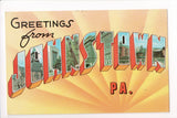 PA, JOHNSTOWN - Greetings from, Large Letter postcard - B08283