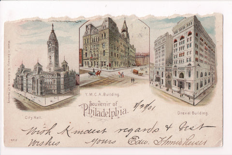 PA, Philadelphia - multi view - @1901 - E A Grimm - 606201-2 **DAMAGED / AS IS**