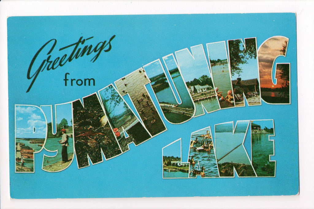 PA, PYMATUNING LAKE - Greetings from, Large Letter postcard - B08281