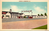 SC, SUMMERTON - Godwins Motor Court, dining room, Esso Station postcard - R00127