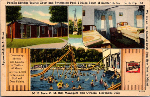 SC, SUMTER - Pocalla Springs Tourist Court, Beck and Hill Managers Owners - R001
