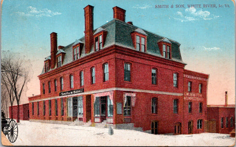 VT, WHITE RIVER JUNCTION - Smith and Son, Confectioners - 1910 postcard - R00174