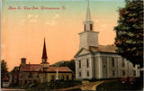 VT, WILLIAMSTOWN - Main St - 2 churches - old postcard - R00199