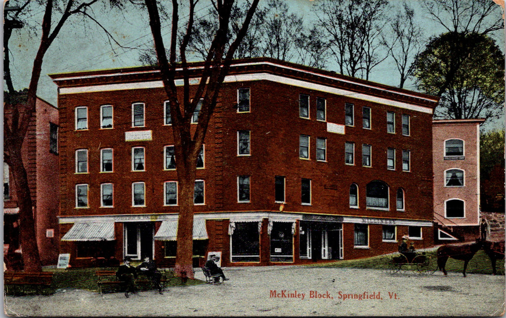 VT, SPRINGFIELD - McKinley Block - Coburn and Walker sign - R00232