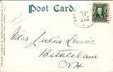 VT, BARTON LANDING - buildings including train depot?, lumber - 1906 card - R002