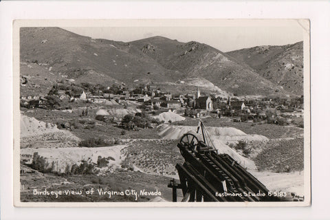 NV, VIRGINIA CITY - Town view and mining? Machinery RPPC - R00375