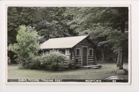 WI, Neopit - Cabin, Pecore Trading Post (Indian Reservation?) - RPPC - R00386