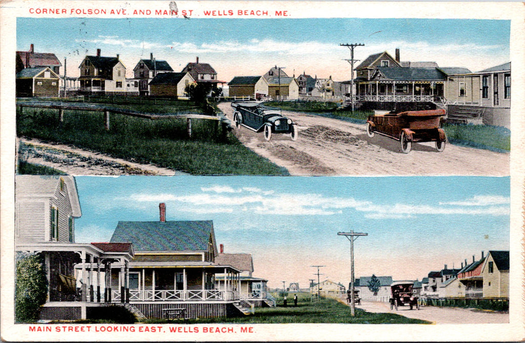 ME, Wells Beach - Main St looking East / Corner of Folson Ave - R00476