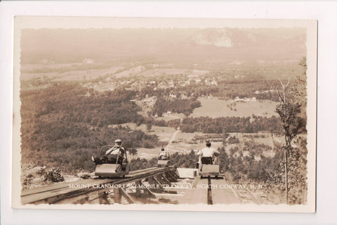 Train - Railroad Mobile Tramway cars, people - Mount Cranmore - RPPC - R00776