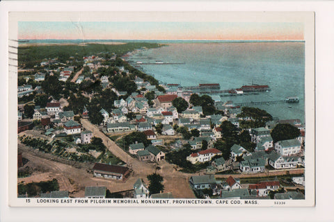 MA, Provincetown - Bird Eye View town and water - R00901