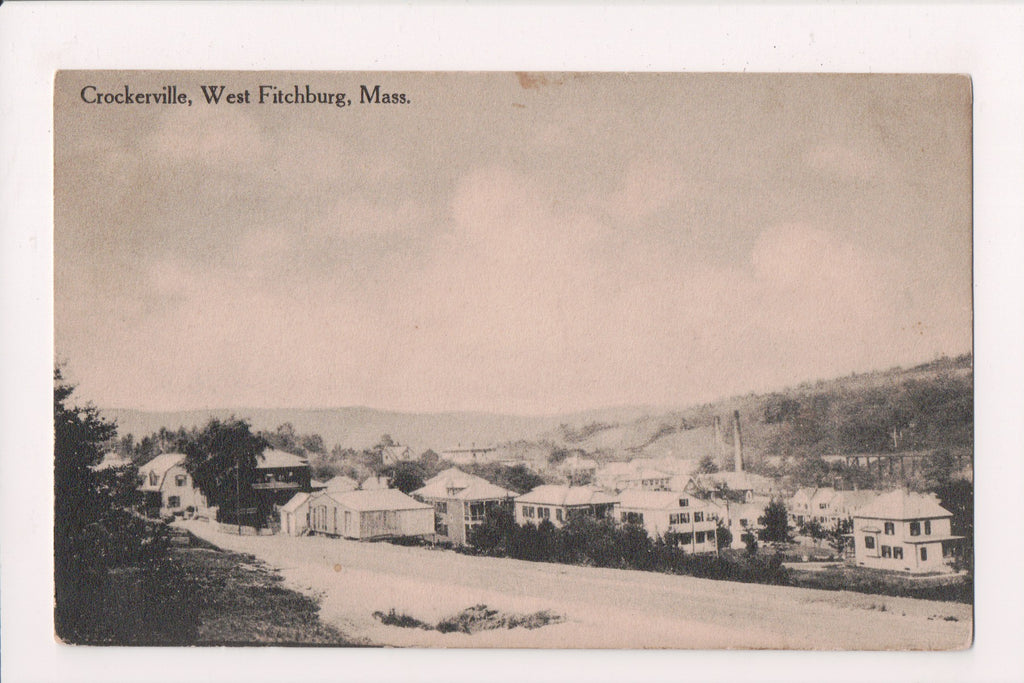 MA, West Fitchburg - Crockerville, street, buildings postcard - R00904