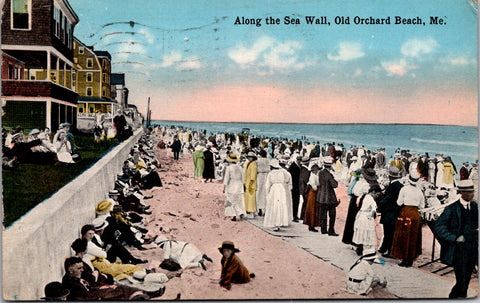 ME, Old Orchard Beach - Along Sea Wall, people, buildings etc - R00976