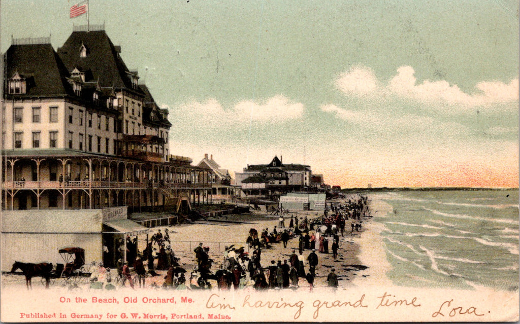 ME, Old Orchard - Beach Scene - Hotel, Tin Type sign etc - R01029