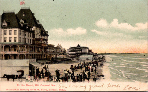 ME, Old Orchard - Beach Scene - Hotel, Tin Type sign etc - R01029
