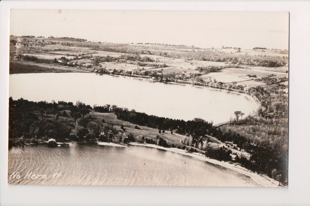 VT, NORTH HERO - bird eye water, buildings etc - RPPC - R01054