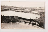 VT, North Hero - bird eye water, buildings etc - RPPC - R01054