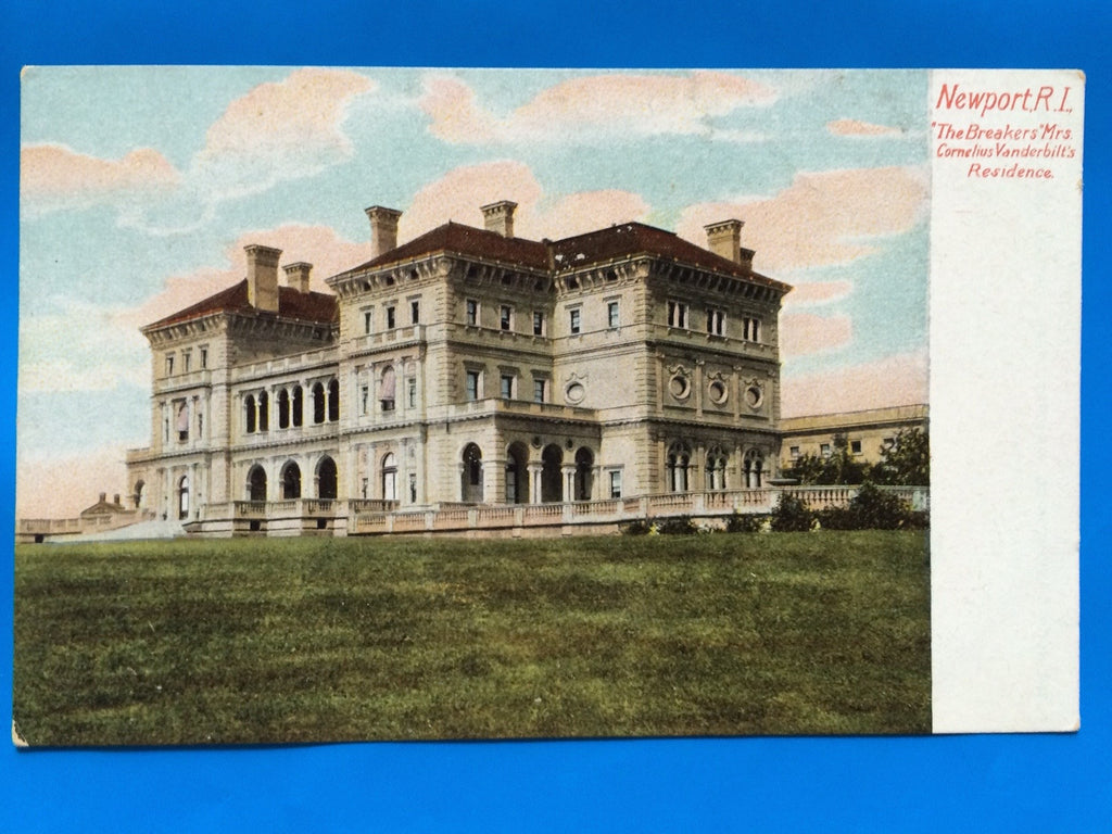 RI, Newport - The Breakers Mrs Cornelius Vanderbilts res postcard - D08037
