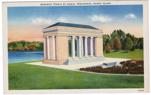 RI, Providence - Benedict Temple of Music postcard - 505049