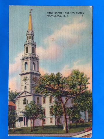 RI, PROVIDENCE - First Baptist Meeting House postcard - C04311
