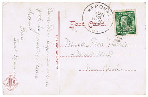 pm DPO - RI, Apponaug - 1912 cancel - Helbock S/I #1 - E04117