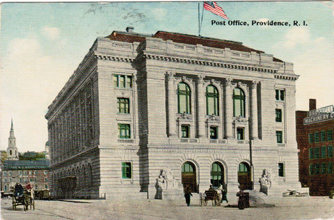 RI, PROVIDENCE - Post Office, PO postcard - E04117 - DPO cancel
