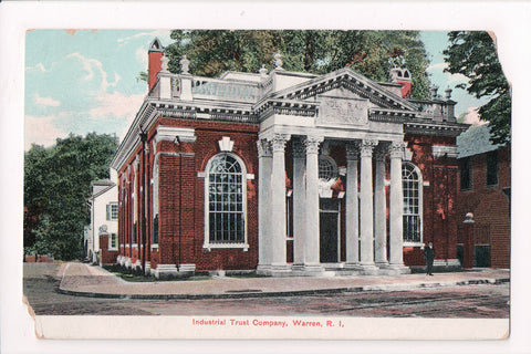 RI, Warren - Industrial Trust Co postcard - SH7345