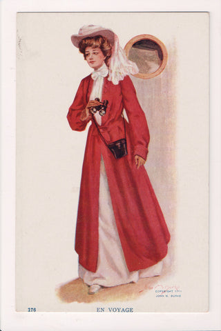 People - Female postcard - Pretty Woman - John M Burke - S01014