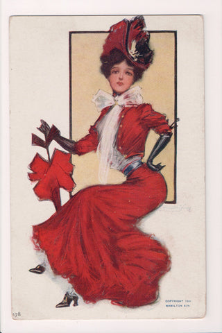 People - Female postcard - Pretty Woman - Hamilton King - S01016