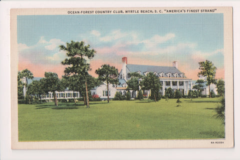 SC, MYRTLE BEACH - OCEAN FOREST Country Club - 1948 postcard - S01110