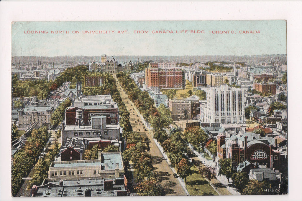 Canada - Toronto, ON - University Ave Bird Eye View postcard - S01470