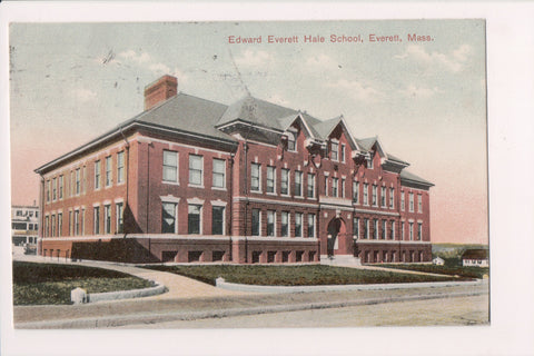 MA, Everett - Edward Everett Hale School postcard - S01485