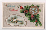 Xmas - Christmas Greetings - Dec 25 postcard - S01601