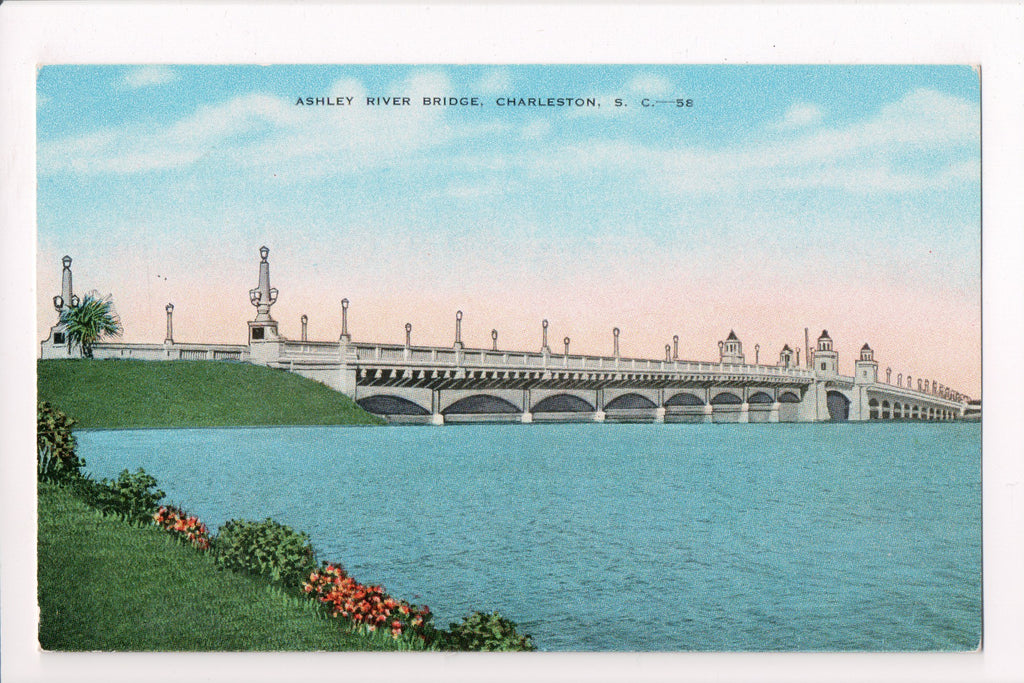SC, CHARLESTON - Ashley River Bridge - postcard - CP0603