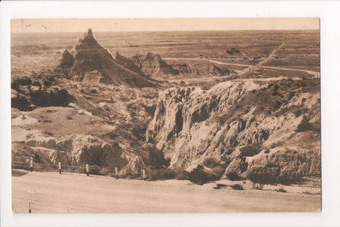 SD, Wall - Vampire Peak, Cedar Pass, vintage Husteads postcard - C17433
