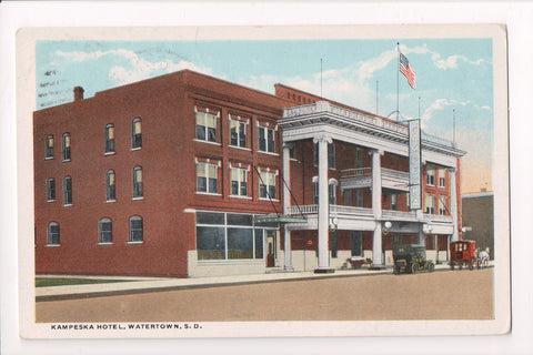 SD, Watertown - Kampeska Hotel - @1922 postcard - H04107