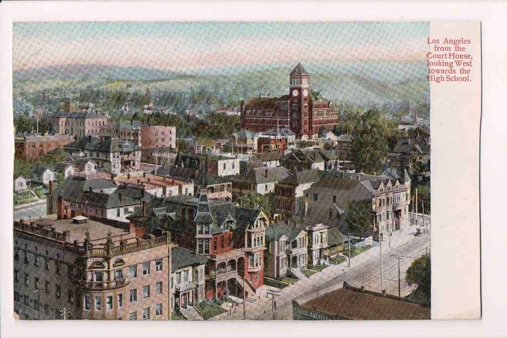 CA, LOS ANGELES - Bird Eye View looking west towards High School - SH7307