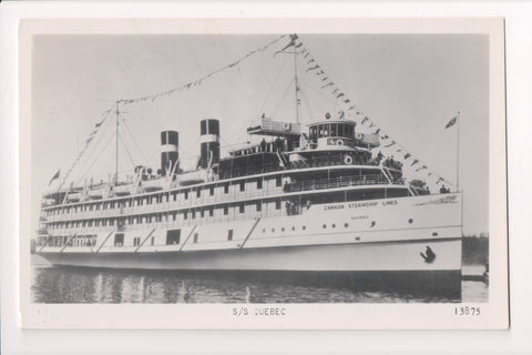Ship Postcard - QUEBEC - Canada Steamship Lines RPPC - B06627