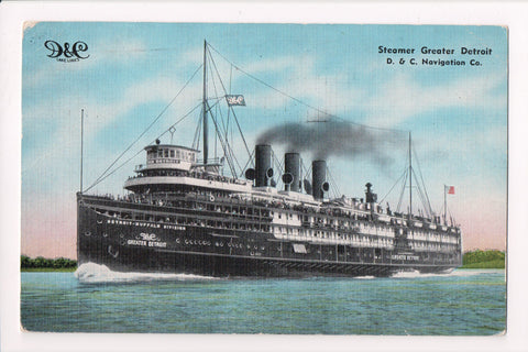 Ship Postcard - GREATER DETROIT - D and C Navigation - D05417