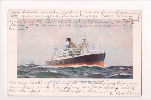 Ship Postcard - VERDI - Lamport and Holt Line - D07264