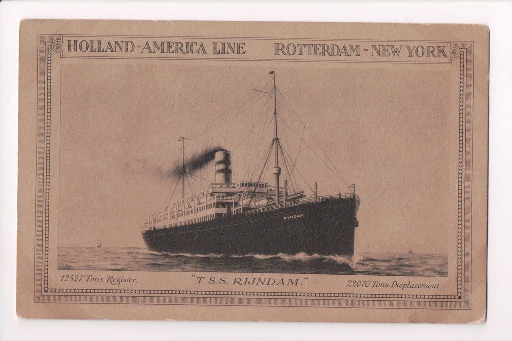 Ship Postcard - RIJNDAM - Holland American Line - F17020
