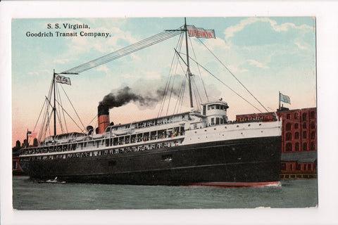 Ship Postcard - VIRGINIA SS (original SOLD) - F17031