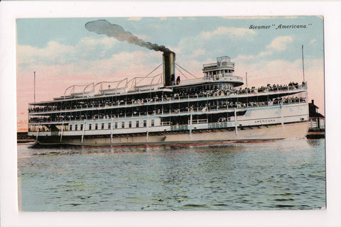 Ship Postcard - AMERICANA - Steamer Americana - F17196