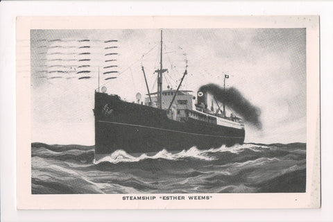 Ship Postcard - ESTHER WEEMS (CARD SOLD, only digital copy avail) F17197