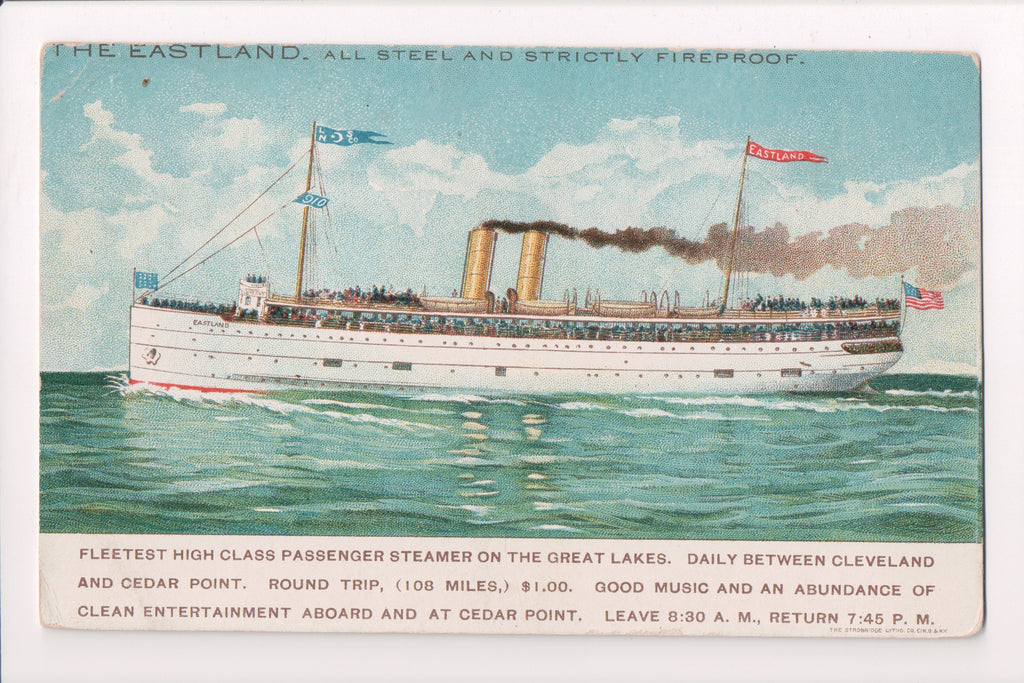 Ship Postcard - EASTLAND - (CARD SOLD, only digital copy avail) - F17215