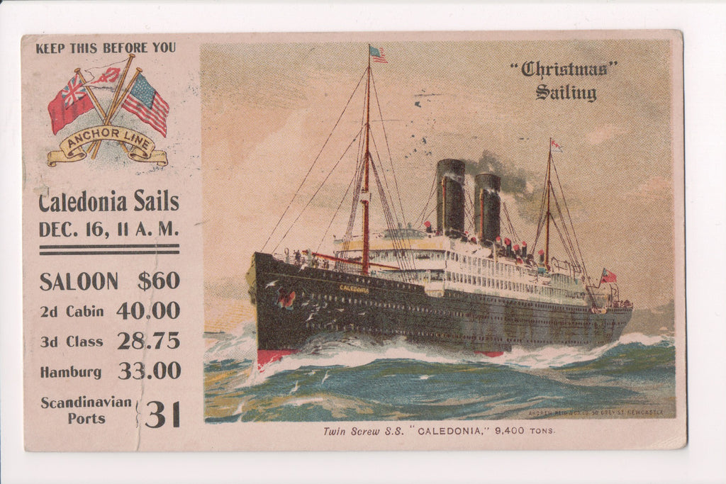 Ship Postcard - CALEDONIA - (CARD SOLD - digital copy only) F17251