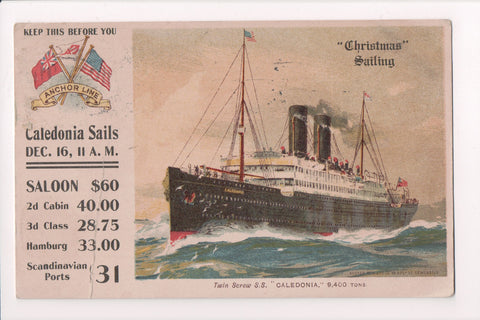 Ship Postcard - CALEDONIA - (original SOLD) F17251