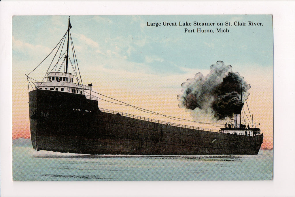 Ship Postcard - GEORGE F BAKER (original SOLD) F17451