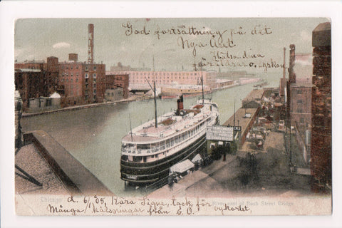 Ship Postcard - CITY OF RACINE - Goodrich Docks (original SOLD) F17464