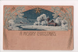 Xmas postcard - Christmas - Victorian? snow scene - PFB - SL2025